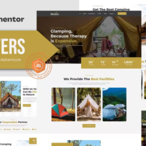 Glamour Camping & Adventure Elementor 外贸网站模板