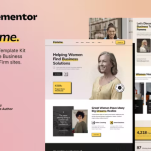 女性商务咨询 Elementor 外贸网站模板