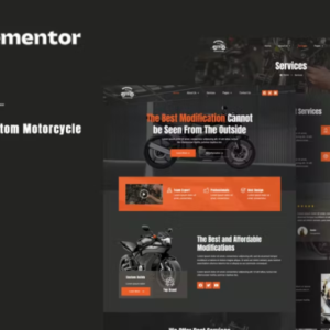 车库定制摩托车 Elementor 外贸网站模板