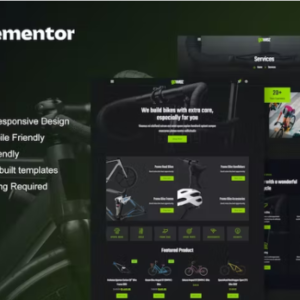 WooCommerce 自行车商店和自行车服务 Elementor 外贸网站模板