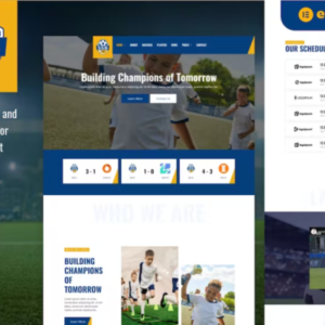 足球学校和俱乐部 Elementor 外贸网站模板