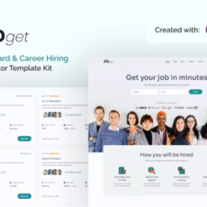 Jobget 工作委员会和职业招聘 Elementor 外贸网站模板
