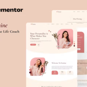 女性生活教练 Elementor 外贸网站模板