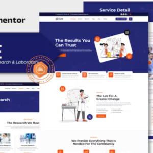 科学研究和实验室 Elementor 外贸网站模板