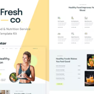 健康食品和营养服务 Elementor 外贸网站模板