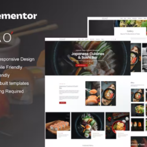 日本餐厅和寿司吧 Elementor 外贸网站模板
