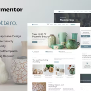 陶艺与陶瓷工作室Elementor外贸网站模板