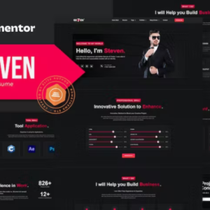 Dark简历组合简历Elementor外贸网站模板