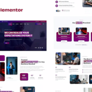 IT 服务和软件开发人员 Elementor 外贸网站模板