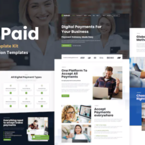 支付网关和金融科技服务 WordPress Elementor 外贸网站模板