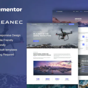 航拍和摄像 Elementor 外贸网站模板