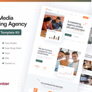 社交媒体营销机构 Elementor Pro 外贸网站模板