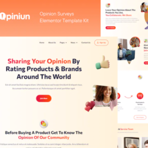 意见调查 Elementor 外贸网站模板
