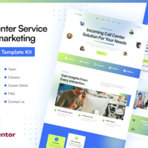 呼叫中心服务和电话营销 Elementor pro 外贸网站模板