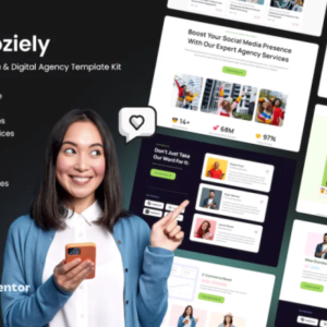 社交媒体和数字营销机构 Elementor 外贸网站模板