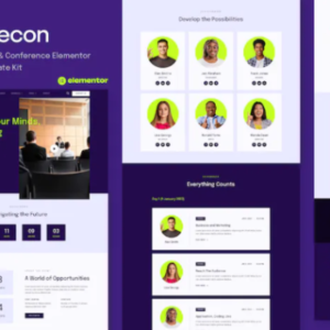 活动和会议元素外贸网站模板