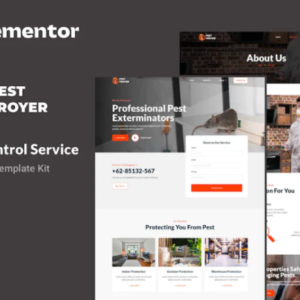 害虫控制服务元素外贸网站模板