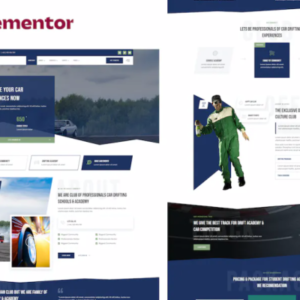 漂流学校学院和汽车俱乐部 Elementor 外贸网站模板