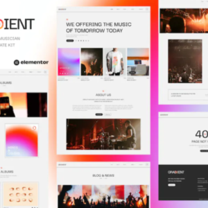 乐队和音乐家 Elementor 外贸网站模板