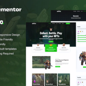 游戏 NFT 元素外贸网站模板