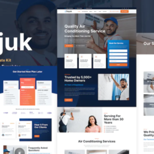 空调和 HVAC 维修服务 Elementor Pro 外贸网站模板
