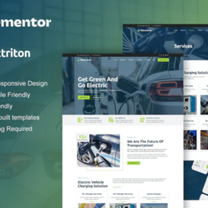 电动汽车和充电站 Elementor Pro 外贸网站模板