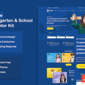 幼儿园和学校元素外贸网站模板