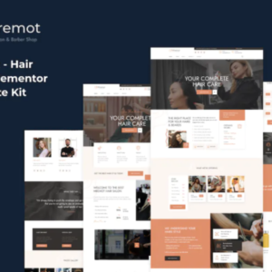 美发沙龙 Elementor 外贸网站模板