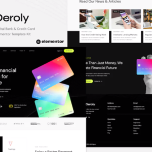 数字银行和信用卡元素外贸网站模板