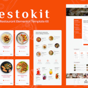 食品和餐厅 Elementor 外贸网站模板