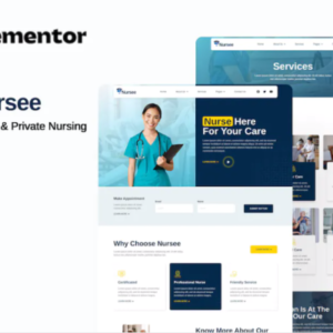 家庭护理和私人护理元素外贸网站模板