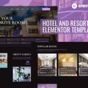 酒店及度假村 Elementor 外贸网站模板