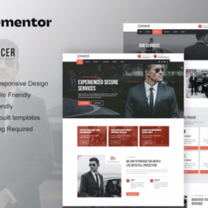 保镖和安全机构 Elementor 外贸网站模板