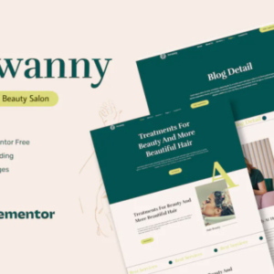 头发和美容院 Elementor 外贸网站模板