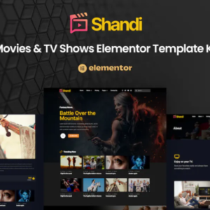 电影和电视节目 Elementor 外贸网站模板