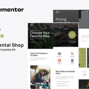 自行车租赁店 Elementor 外贸网站模板