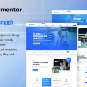 羽毛球俱乐部和体育社区元素外贸网站模板