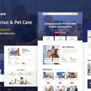 兽医和宠物护理 WordPress Elementor 外贸网站模板