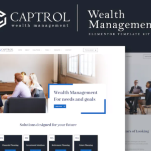 财富管理元素外贸网站模板