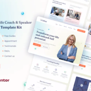 女性生活教练和演讲者元素外贸网站模板