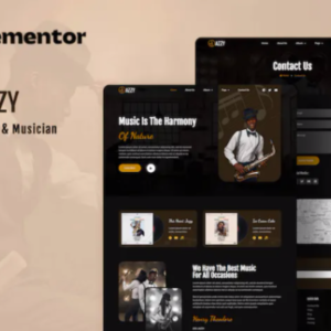 乐队和音乐家 Elementor 外贸网站模板