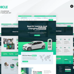 电动汽车和充电站 Elementor 外贸网站模板