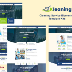 清洁服务元素外贸网站模板