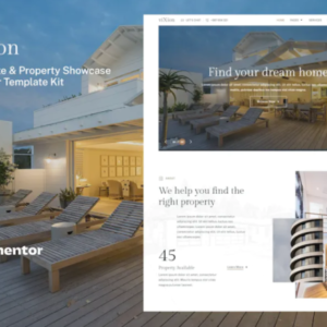 房地产和物业展示元素外贸网站模板