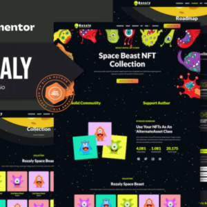 NFT 投资组合元素外贸网站模板