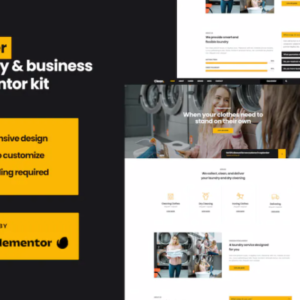 洗衣业务 Elementor 外贸网站模板