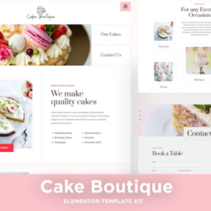 蛋糕元素外贸网站模板