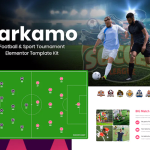 足球和运动锦标赛元素外贸网站模板