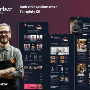 Barbershop Elementor 外贸网站模板