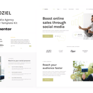 社交媒体代理 Elementor 外贸网站模板